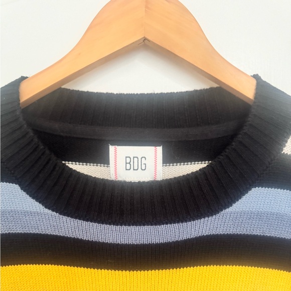 Urban Outfitters BDG Unisex Mixed Stripe Crew Neck Pullover Sweater Size L - Picture 7 of 11